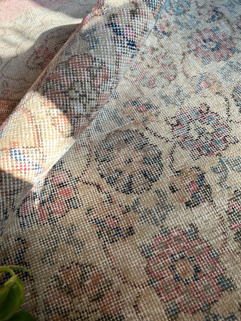 レア柄　flower ヴィンテージ トルコラグ　トルコラグ　69×192m