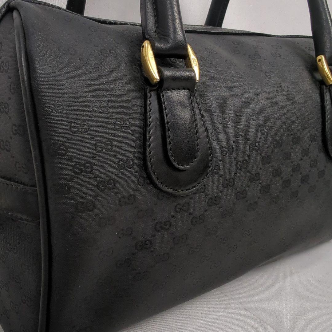 【良品】GUCCI マイクロ グッチ GG柄 ミニ ボストンバッグ ハンドバッグ
