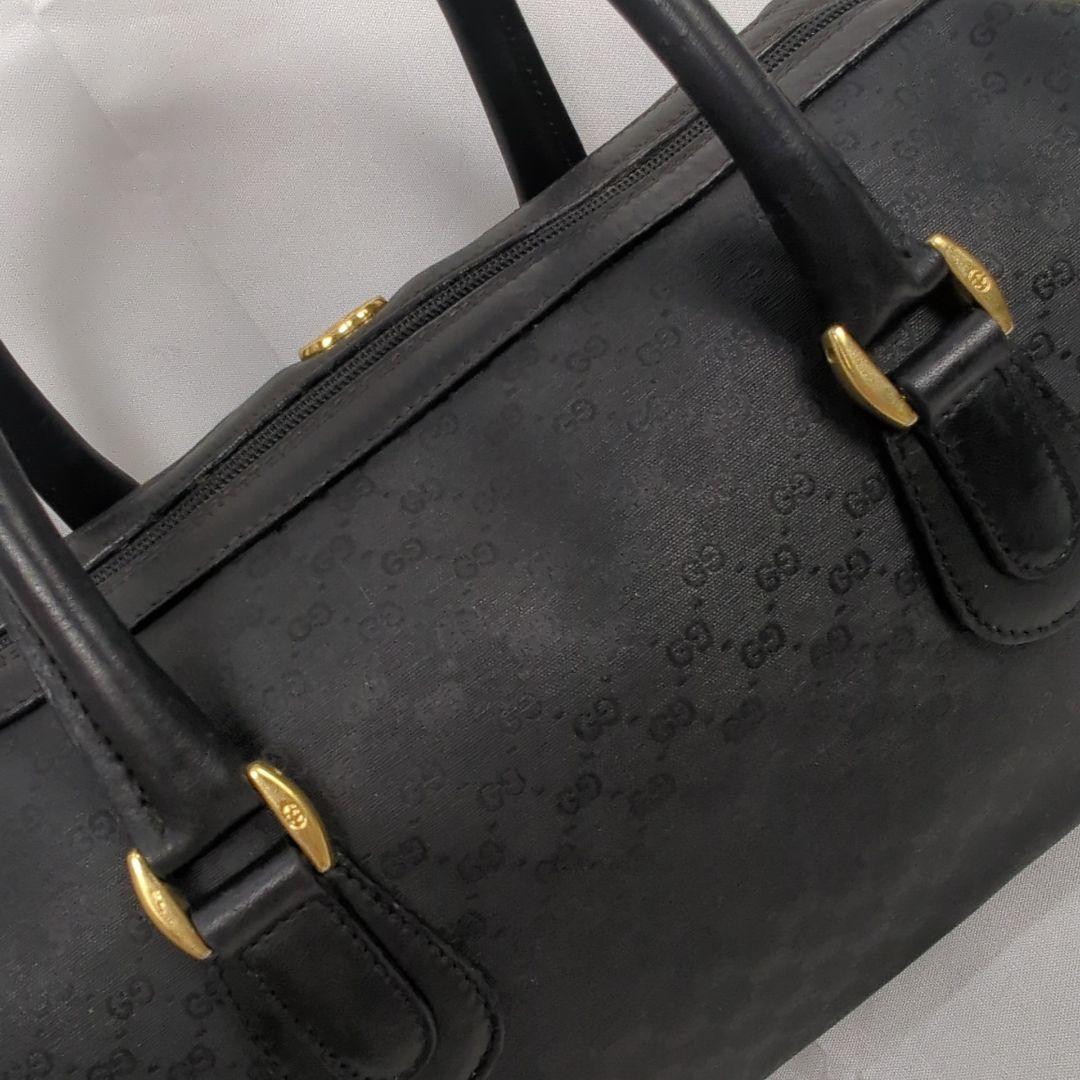 【良品】GUCCI マイクロ グッチ GG柄 ミニ ボストンバッグ ハンドバッグ