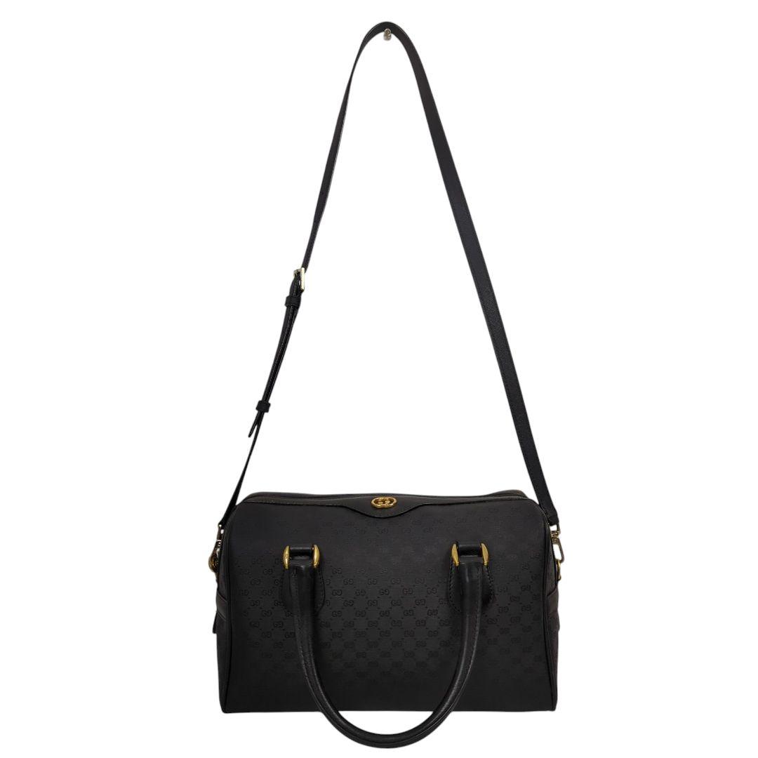 【良品】GUCCI マイクロ グッチ GG柄 ミニ ボストンバッグ ハンドバッグ