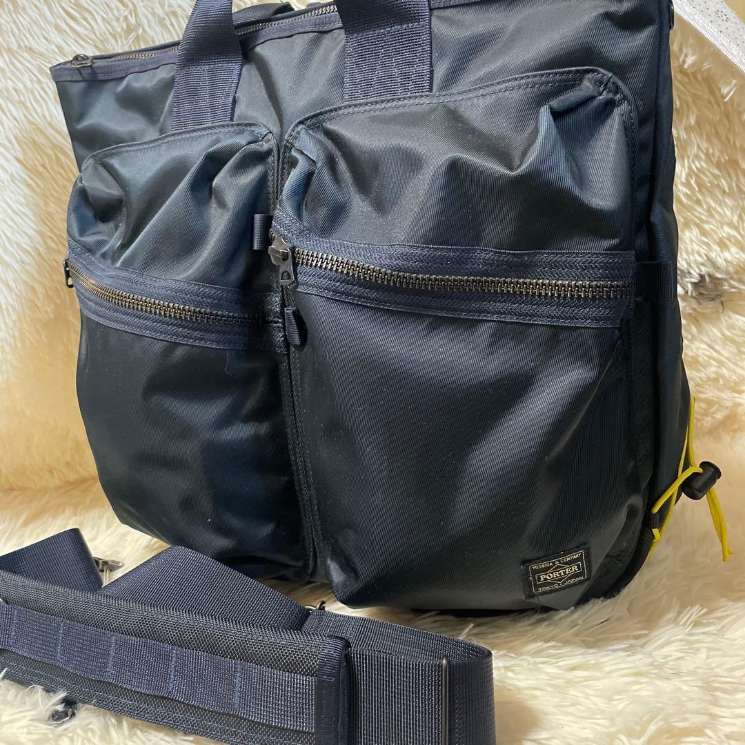 ✨極美品✨ ポーター ヘルメットバッグ トート 2way ナイロン シングス 紺