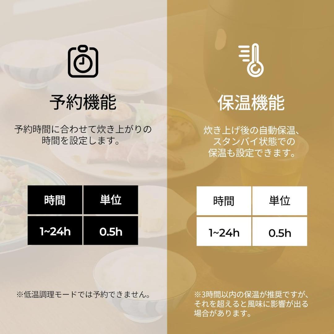 エペイオス(Epeios) 炊飯器 3合 4合 低温調理 350W 2L