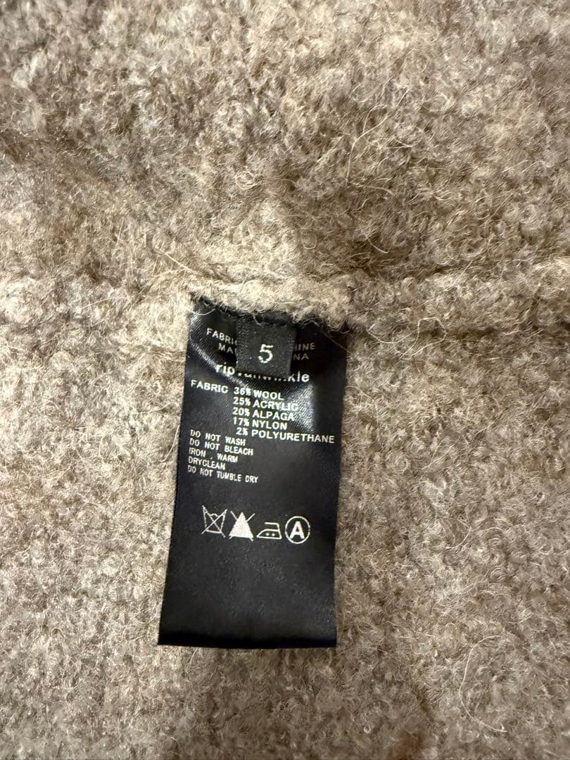 ripvanwinkle アルパカ混 ニットフーディー 色違い2点セット