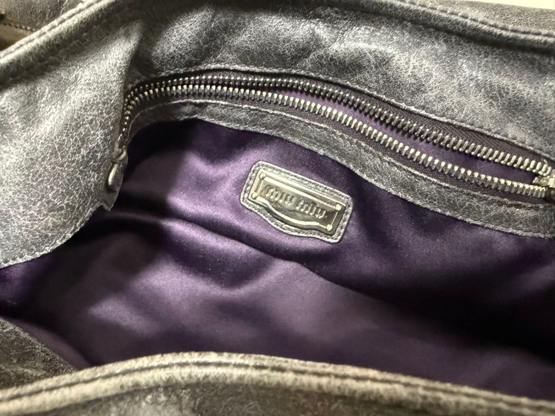 ヴィンテージ miumiu ミュウミュウ　ギャザーレ ザーバッグ