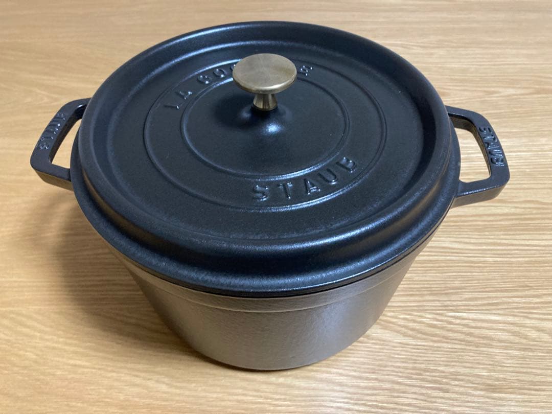 ストウブ 鍋 24cm 黒
