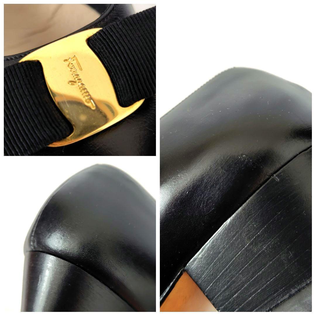 モデルサイズ☆良品❤フェラガモ【Ferragamo】ヴァラ パンプス 黒