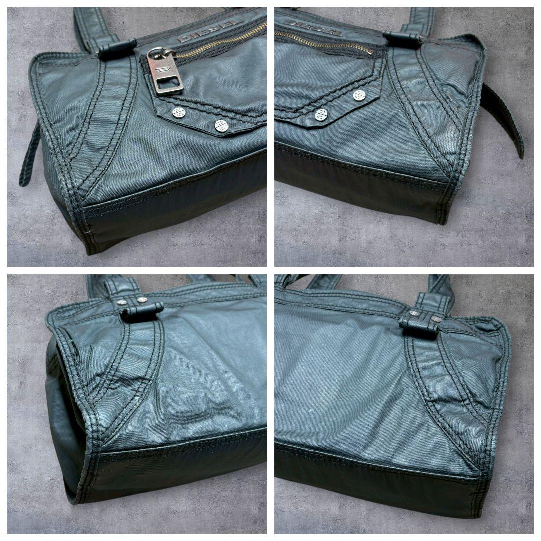 DIESEL ハンドバッグ archive メタルロゴ ブラック系