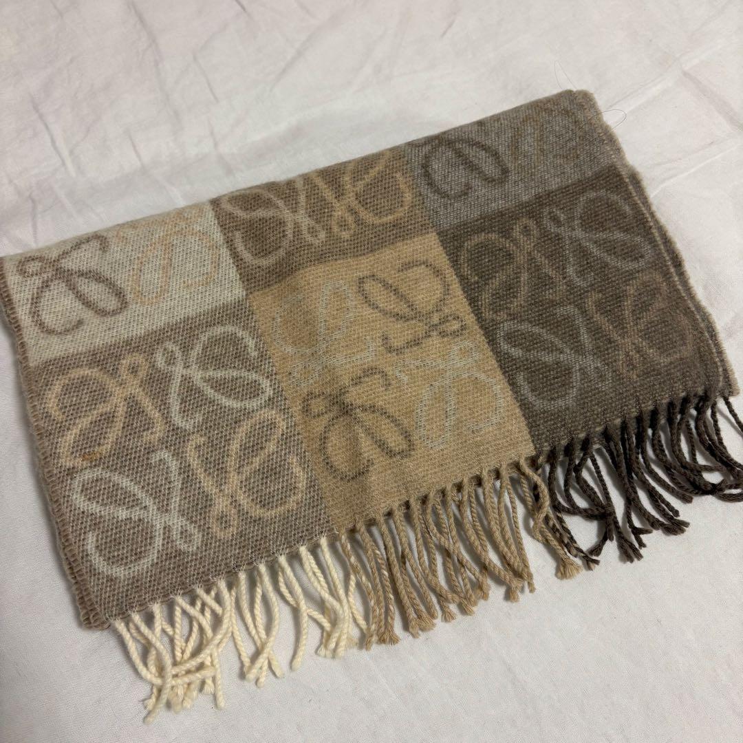 LOEWE ロエベ アナグラム マフラー ベージュ