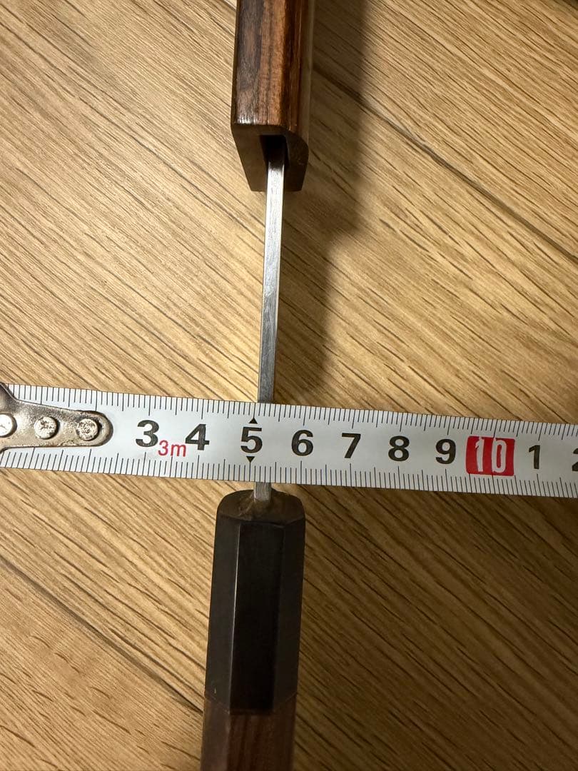 柳刃　銀三　本焼き　黒檀