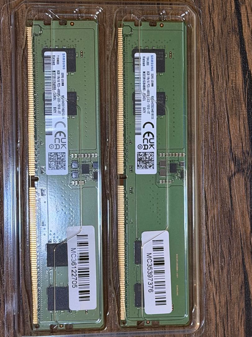 SAMSUNG DDR5-4800 16GB(8GBx2枚) メモリ 2枚セット