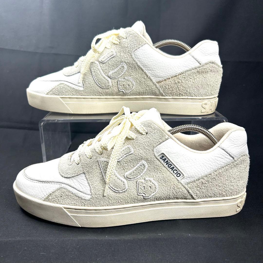 サンガッチョ　スニーカー　レザー　ホワイト ベージュ 27.0