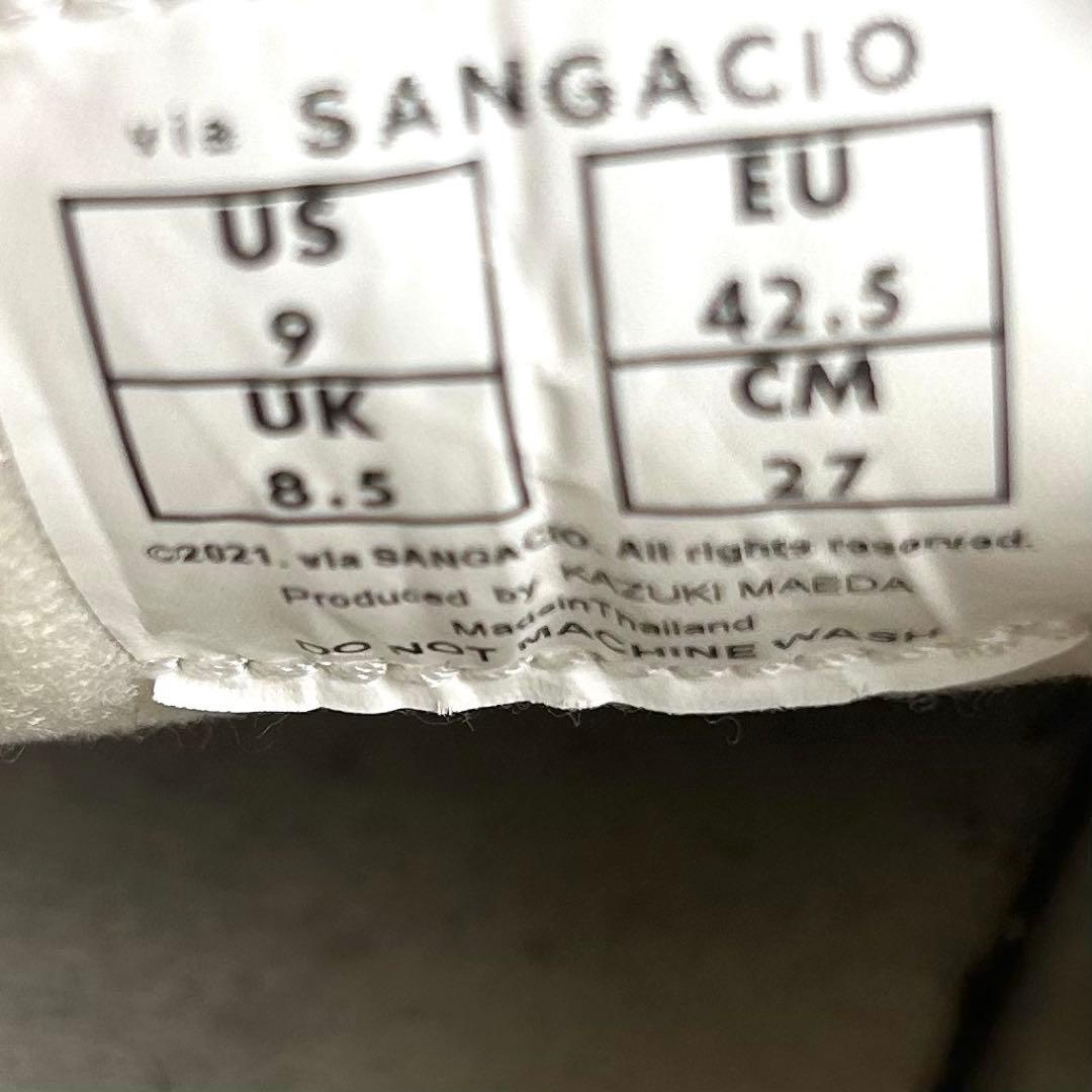 サンガッチョ　スニーカー　レザー　ホワイト ベージュ 27.0