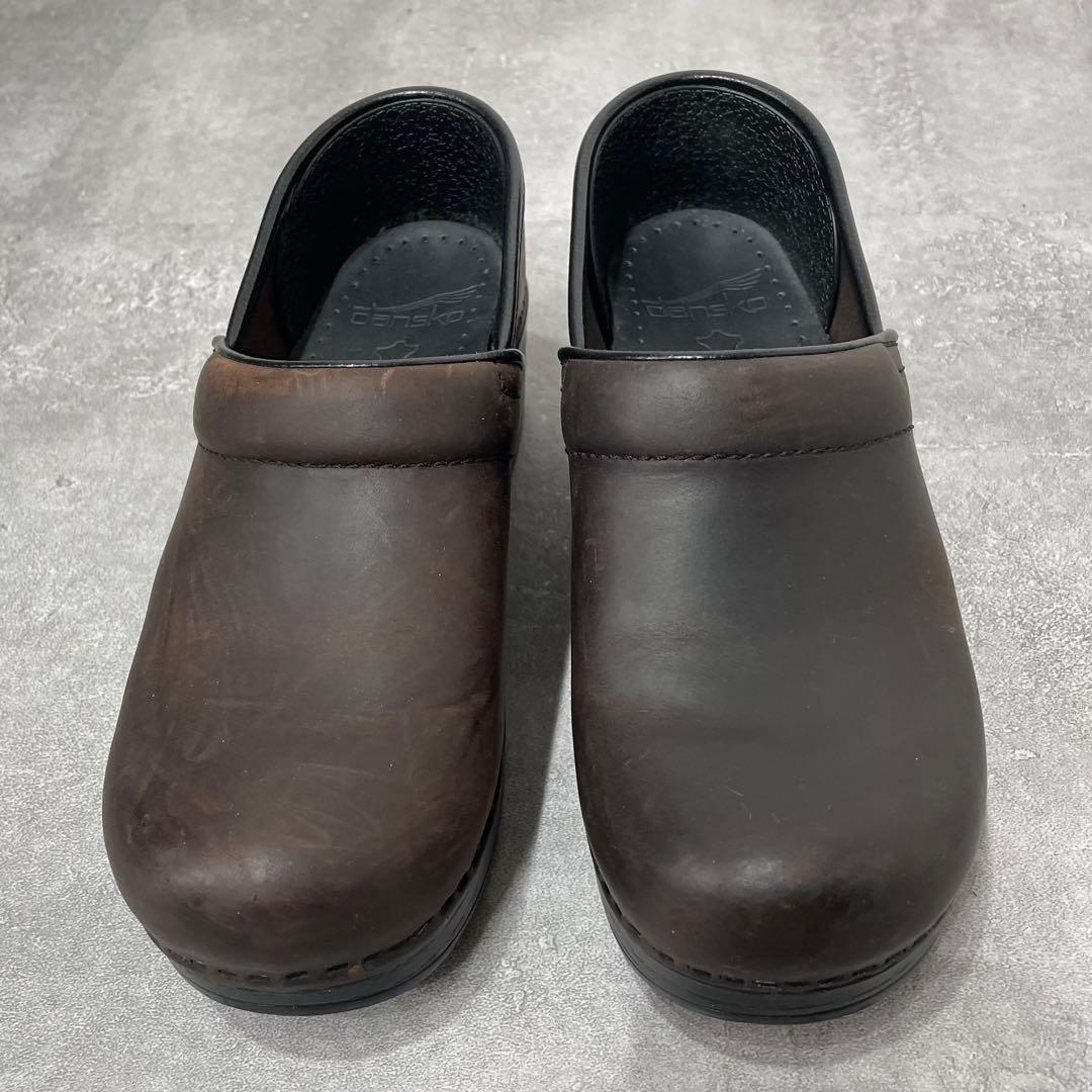【良品】dansko ダンスコ プロフェッショナル 35 サボサンダル ブラウン