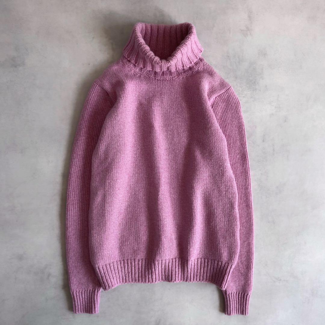 美品▲SLOANE カシミヤ混 タートルネック ニット ピンク サイズ2 M
