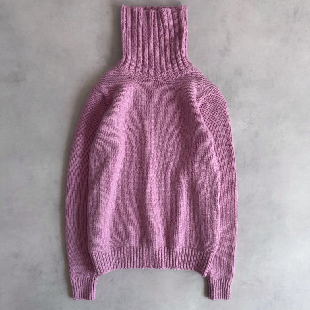 美品▲SLOANE カシミヤ混 タートルネック ニット ピンク サイズ2 M