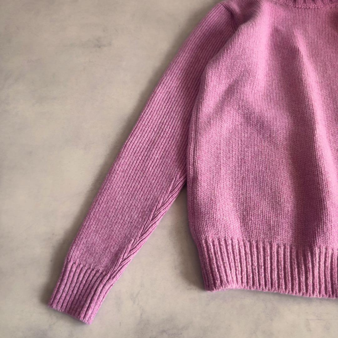 美品▲SLOANE カシミヤ混 タートルネック ニット ピンク サイズ2 M