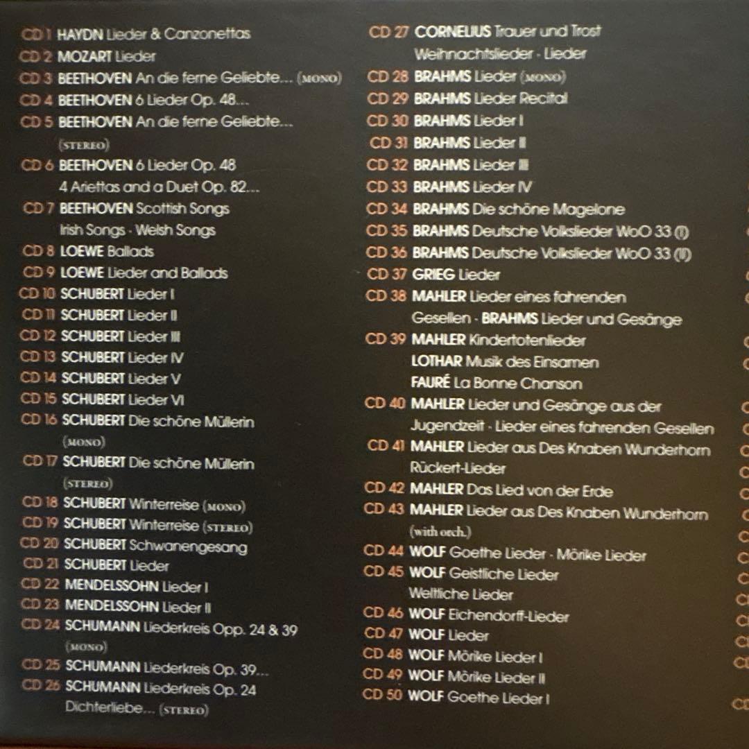 79CDフィッシャーディースカウ　ワーナークラシック歌曲録音全集