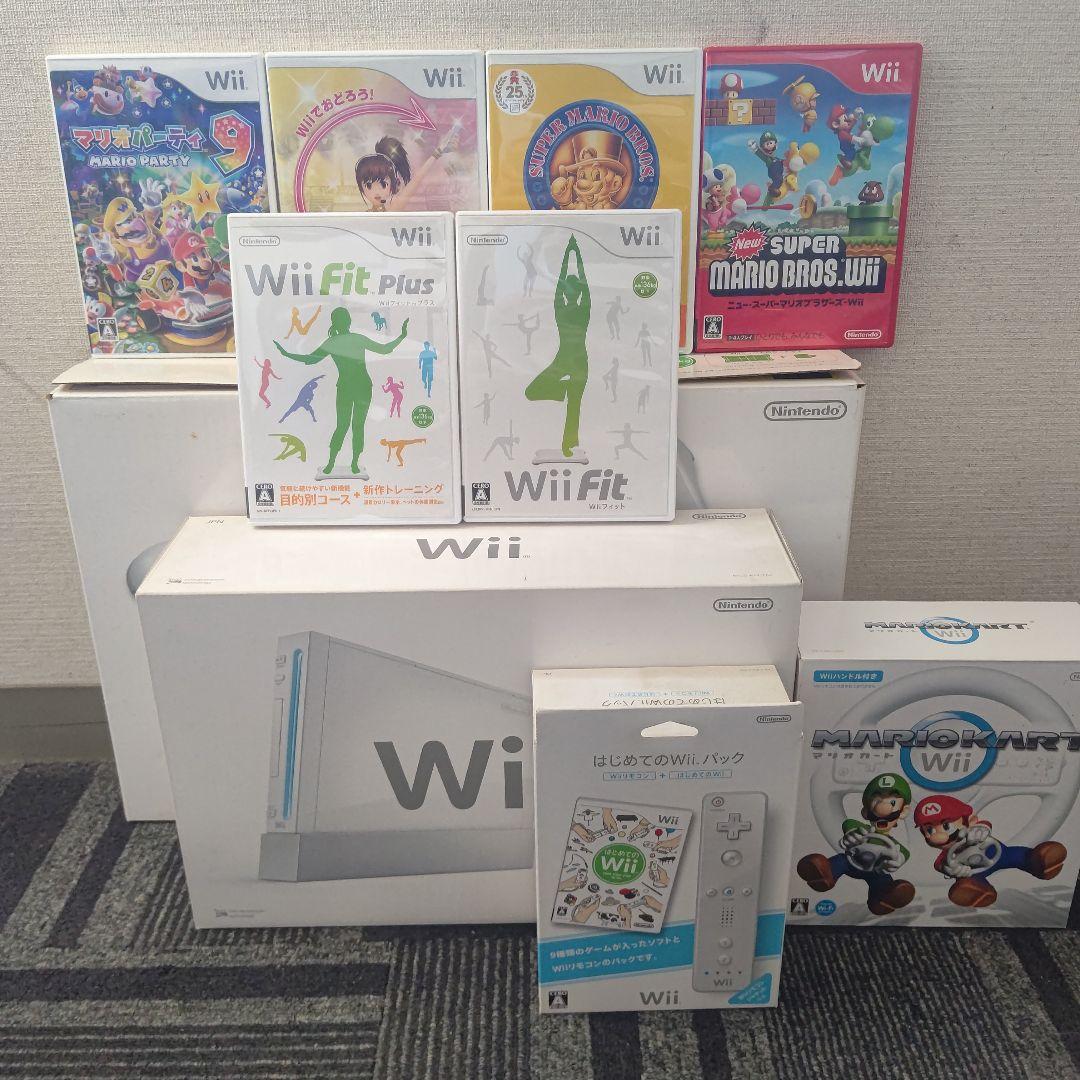 Nintendo Wii+Wii Fitとソフト5本