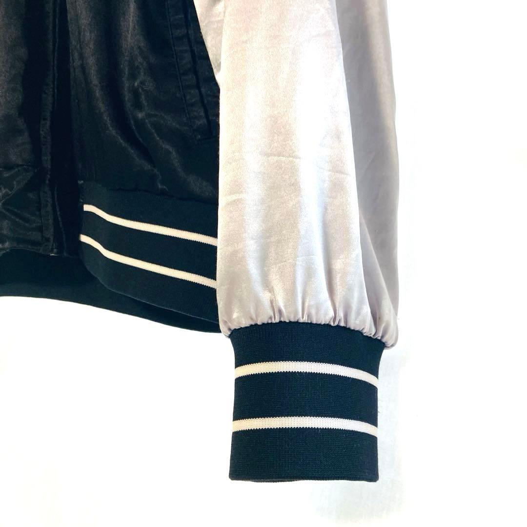 SQUARE スカジャン Japan Lサイズ 鶴 刺繍 和柄 タトゥー サテン