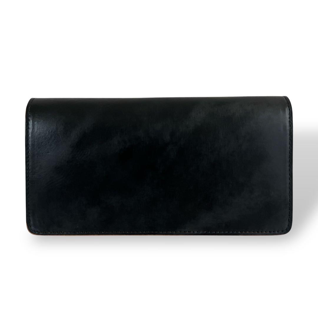 ポーター　長財布　フィルム　二つ折り財布　ロゴ　ロングウォレット　黒　レザー