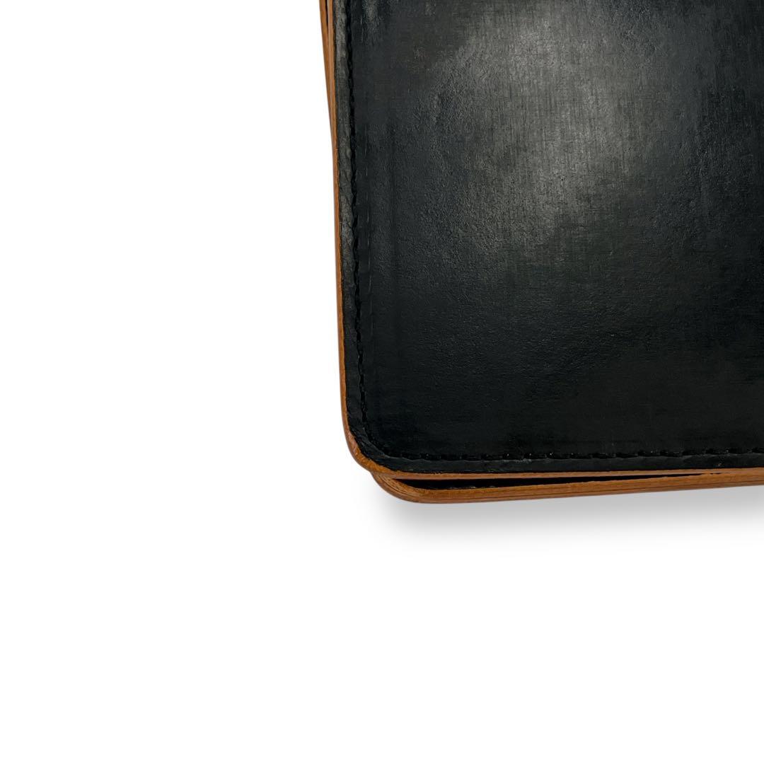 ポーター　長財布　フィルム　二つ折り財布　ロゴ　ロングウォレット　黒　レザー