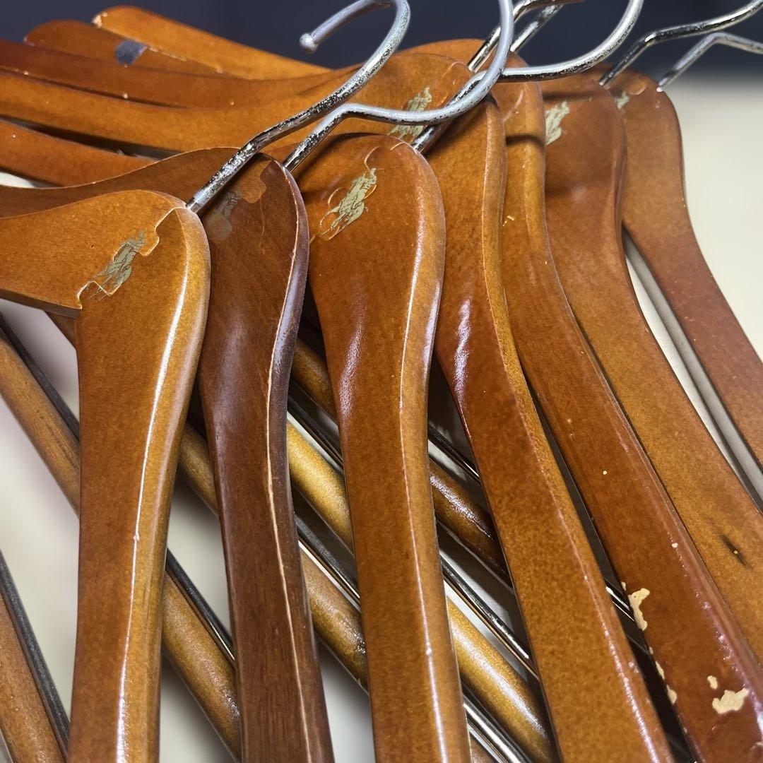 即配送！ビンテージ　ラルフローレン　ハンガー　6本　木製　polo ヴィンテージ