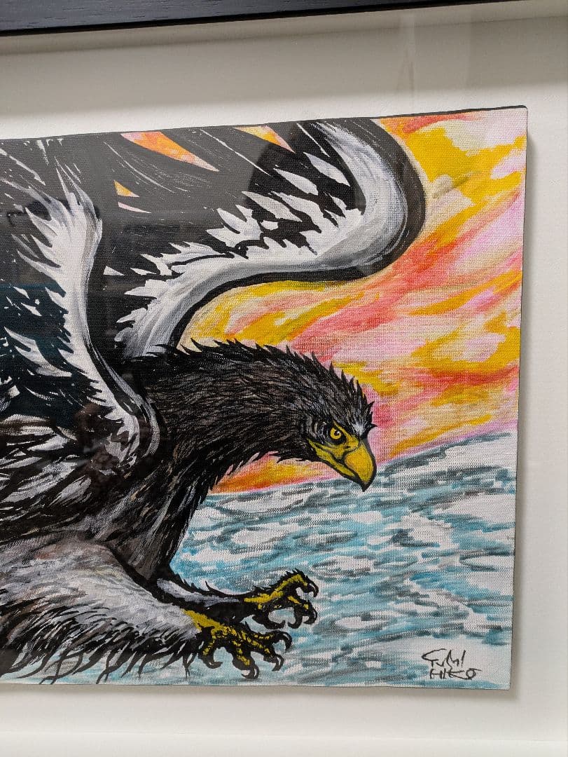 天野弓彦　イーグルの絵画（キャンバス）