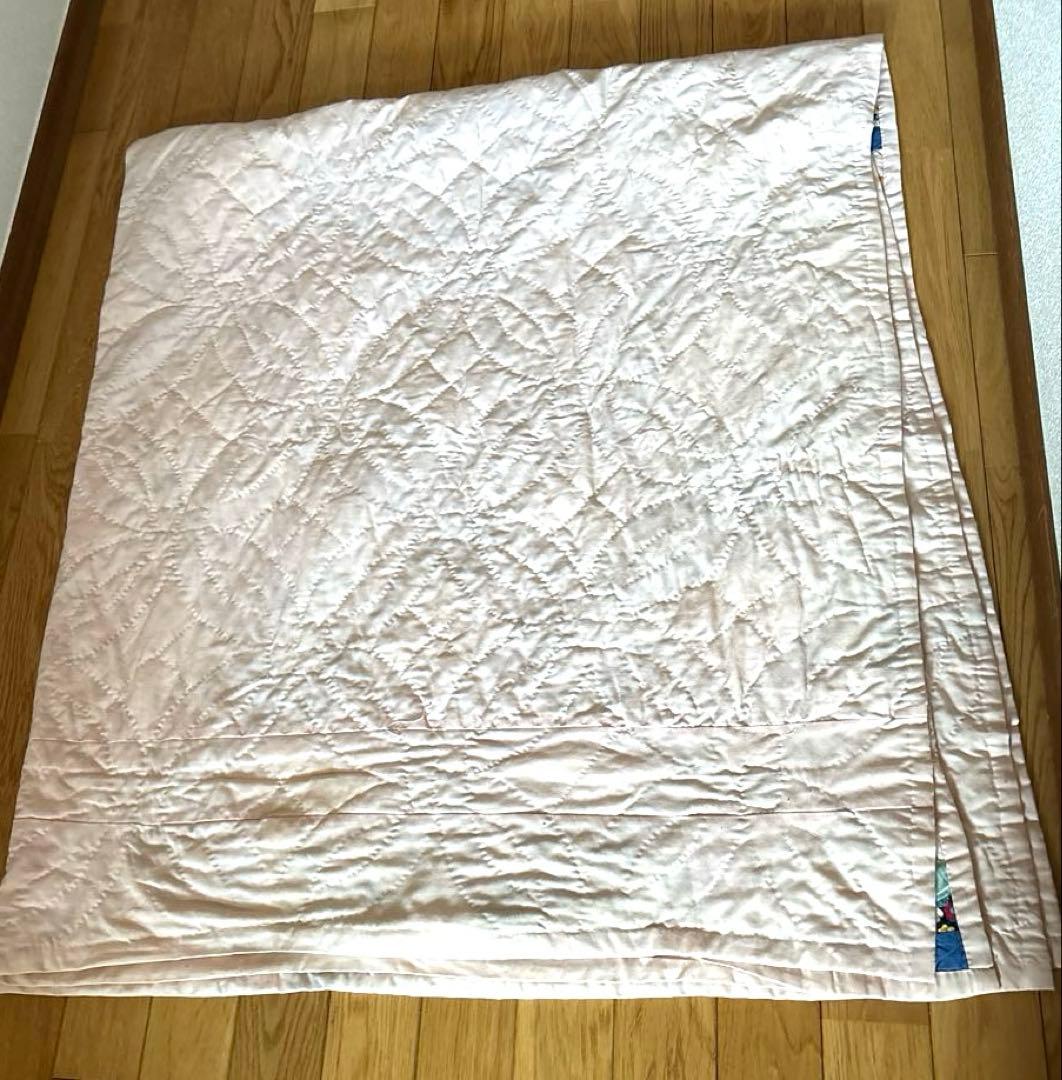 【稀少】アメリカンアンティークキルト⭐︎ダブルウエディング　 約190×208cm