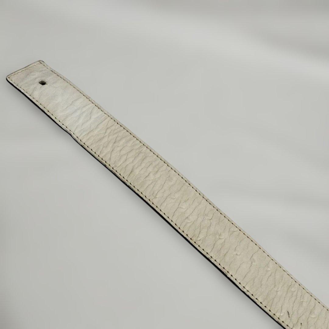 HIGH-CLASS レザー ベルトセット ホワイト ブラック 袋付