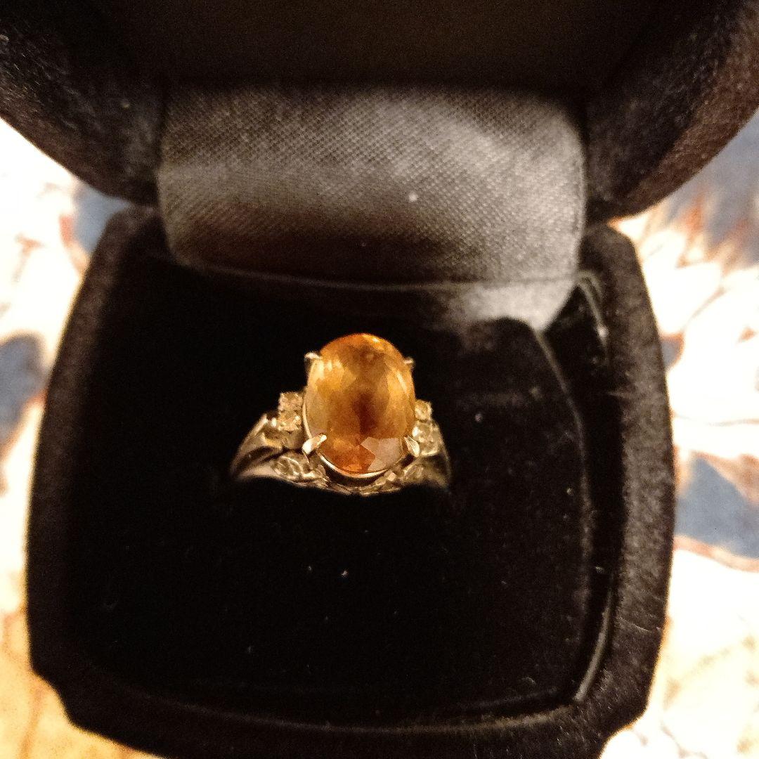 インペリアルトパーズ　プラチナリング