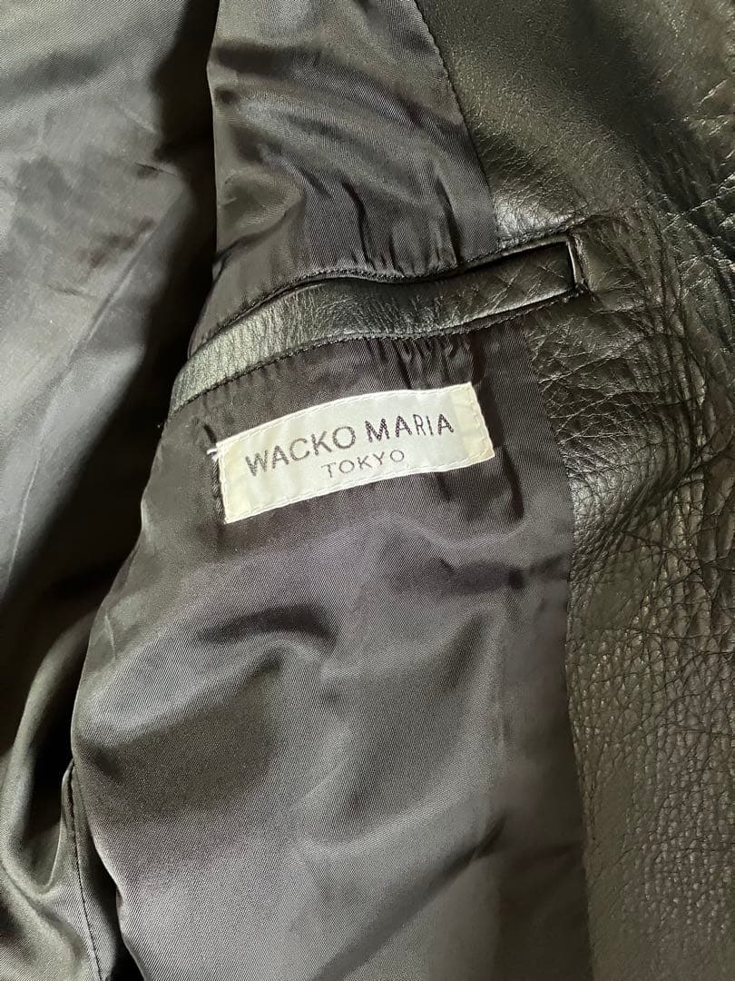WACKO MARIA ブラック レザー シングルライダース