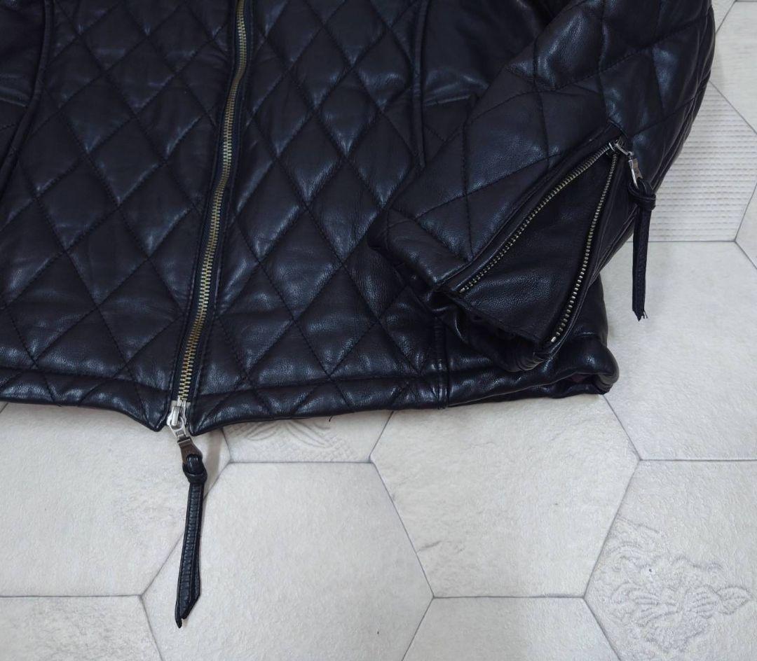 セントオブダファー　キルティング　ラムレザー　シングルライダースジャケット