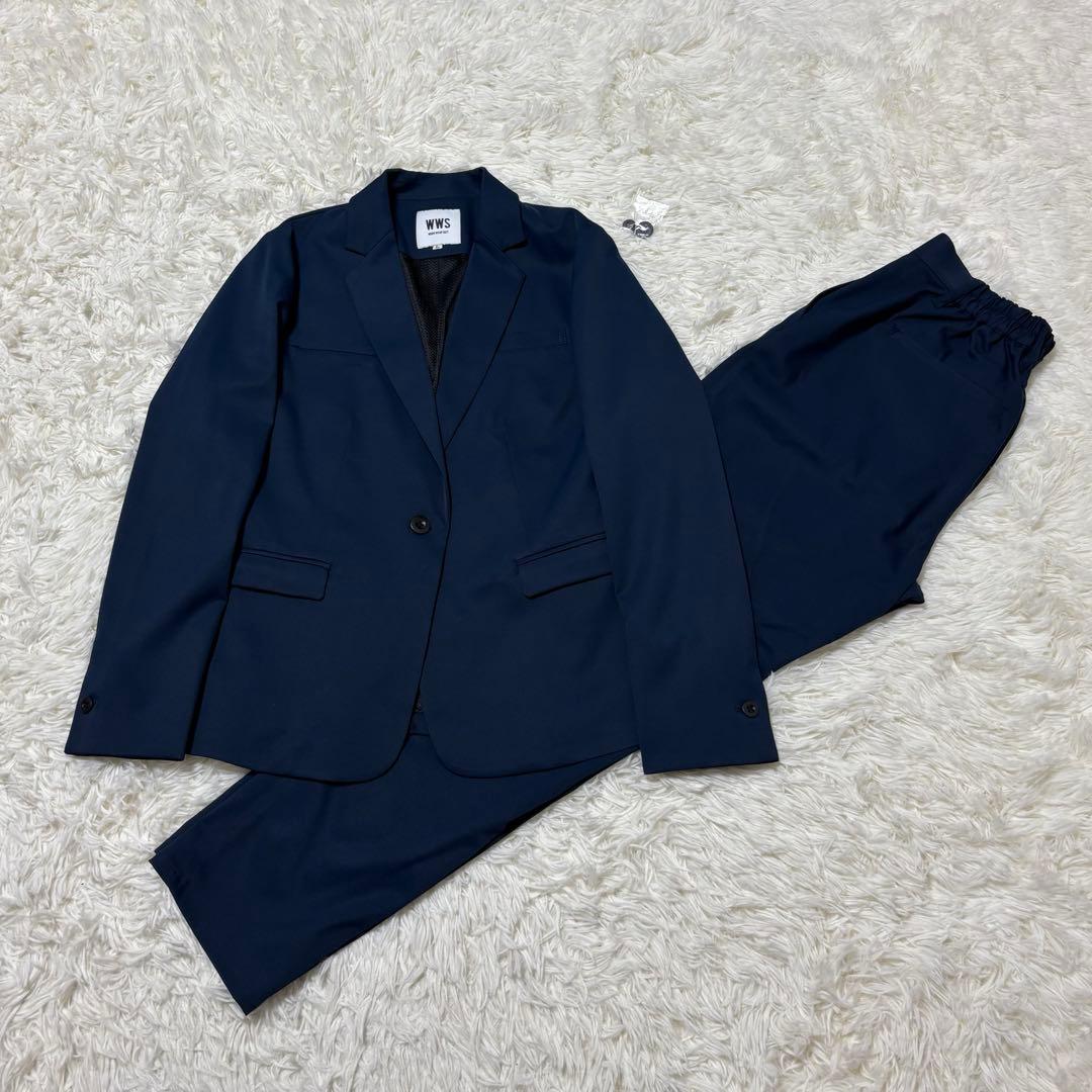 美品　ワークウェアースーツ/ WWS 洗える レディース スーツ ネイビー