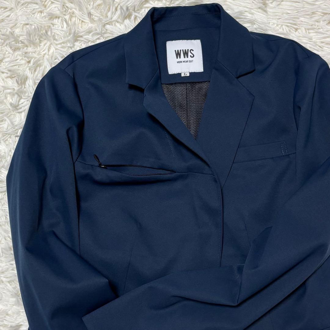 美品　ワークウェアースーツ/ WWS 洗える レディース スーツ ネイビー