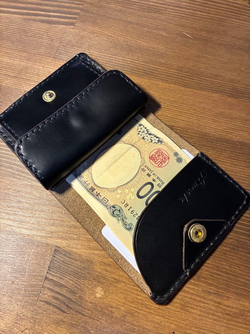 ミニウォレット　トラッカーウォレット　ホーウィン社　クロムエクセル　茶芯