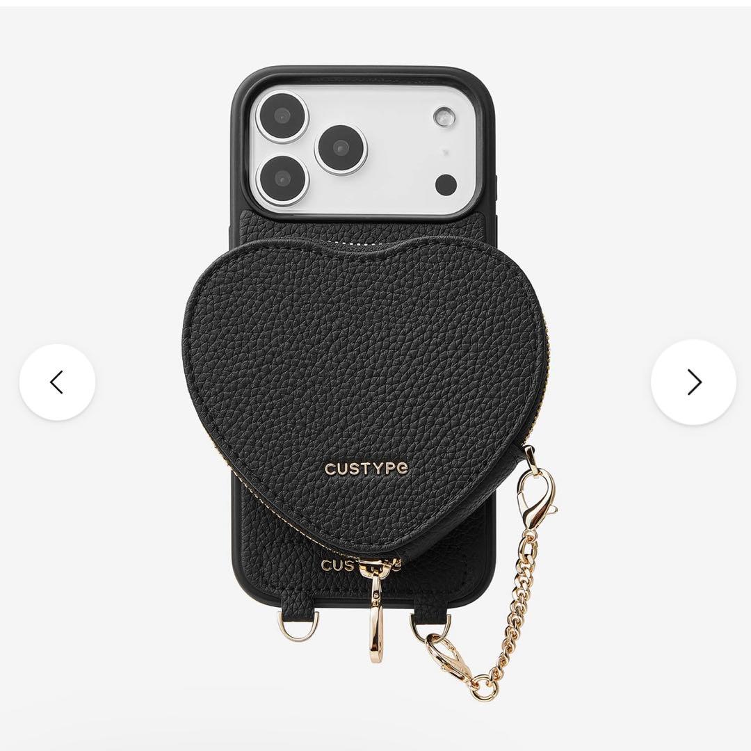 新品未使用！CUSTYPE ハート型ポケット付きケース ブラックiPhone17