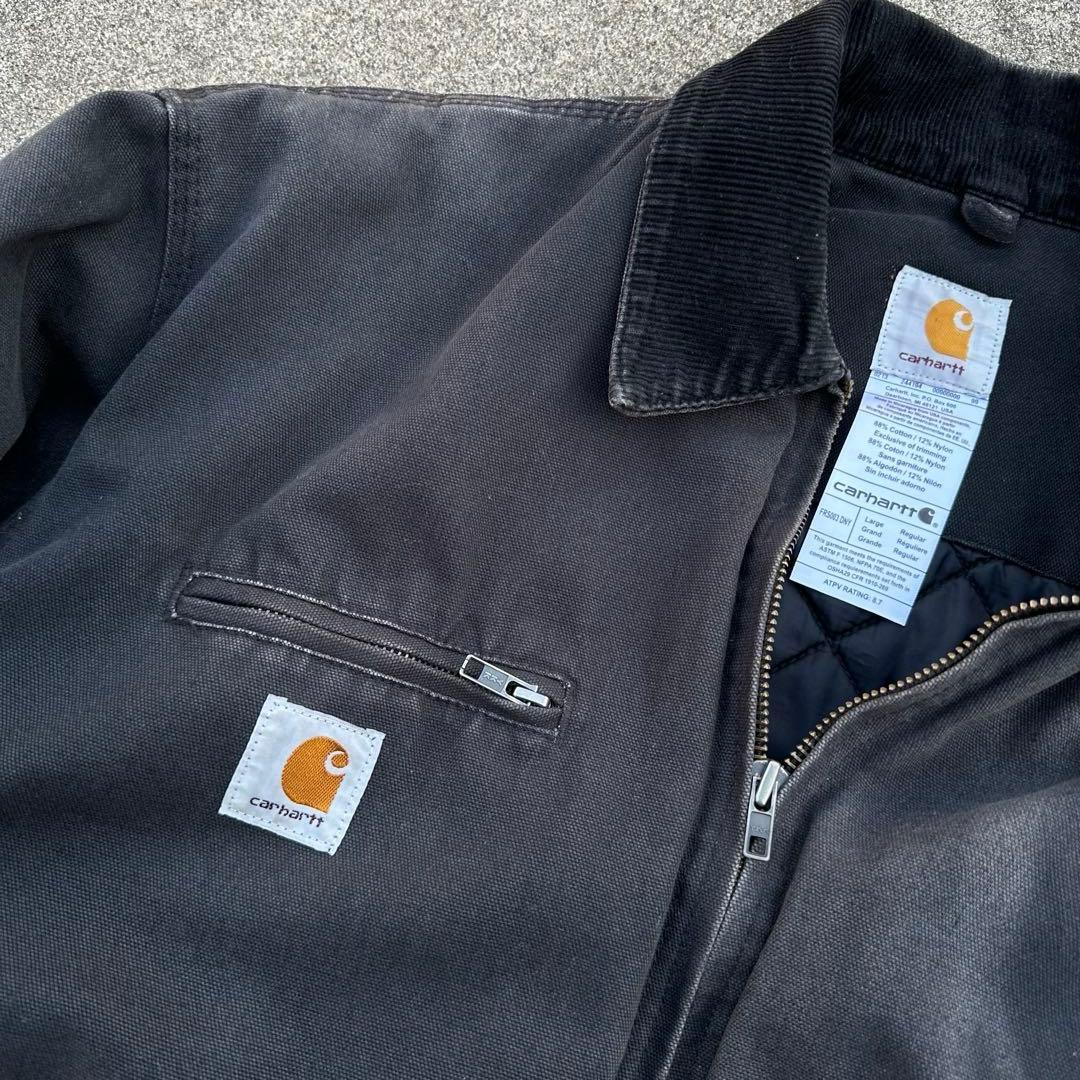 US限定 US製 カーハート デトロイト detroit ショート丈 ブラック