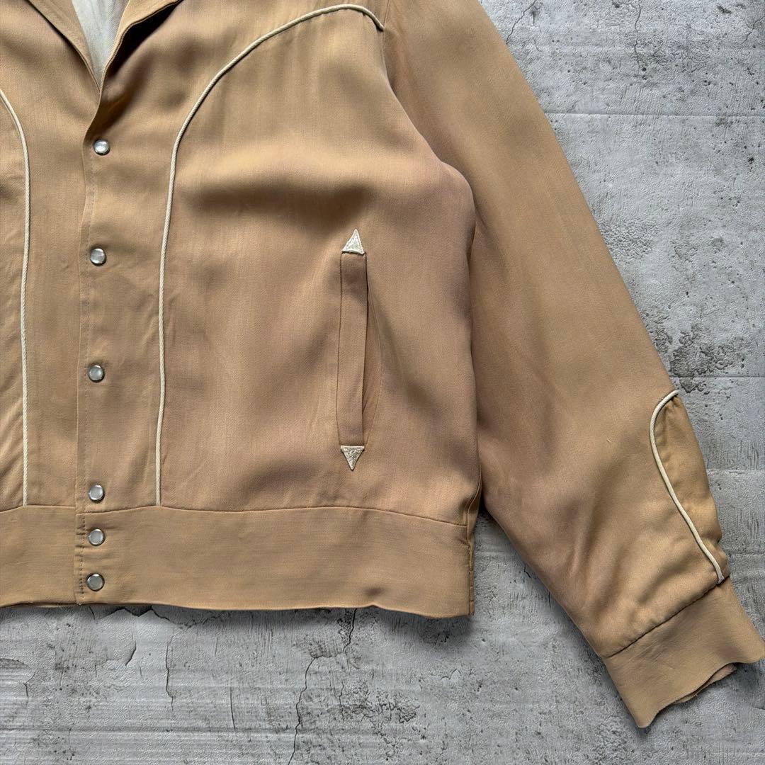 50s HBARC レーヨンギャバジャンジャケット size L〜