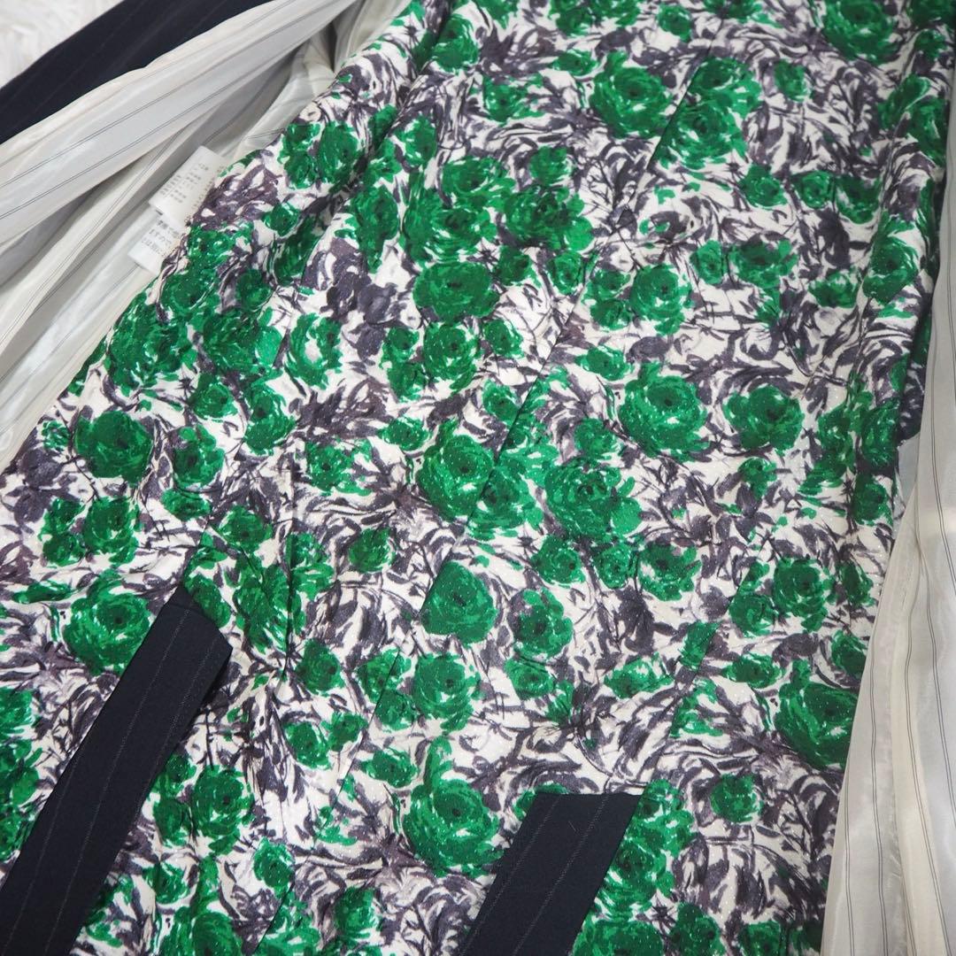 美品 ポールスミス パンツスーツセットアップ 上下 派手裏地 花柄 ストライプ