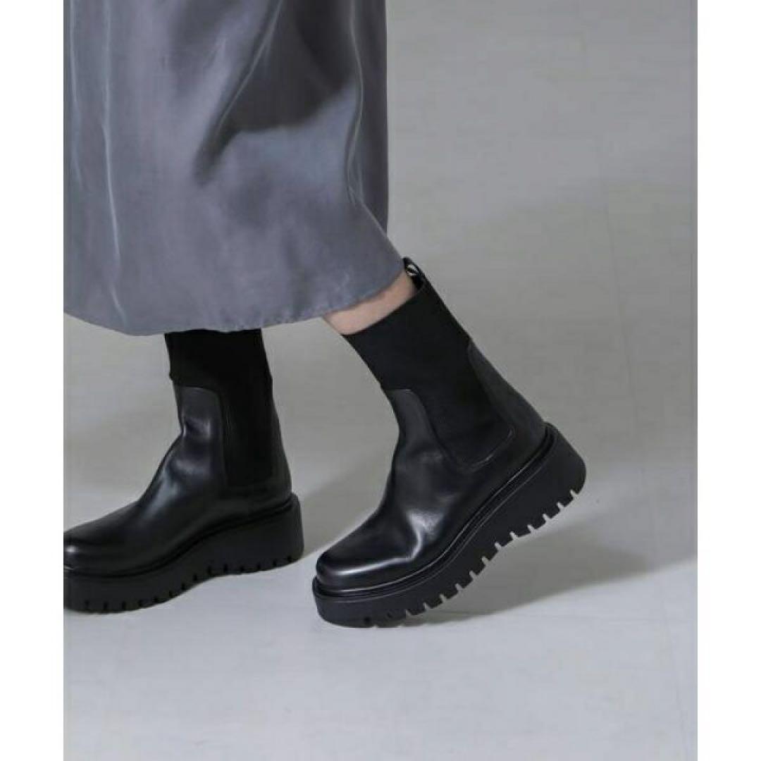 CORSO ROMA 9／サイドゴアリブニットブーツ／ナノユニバース