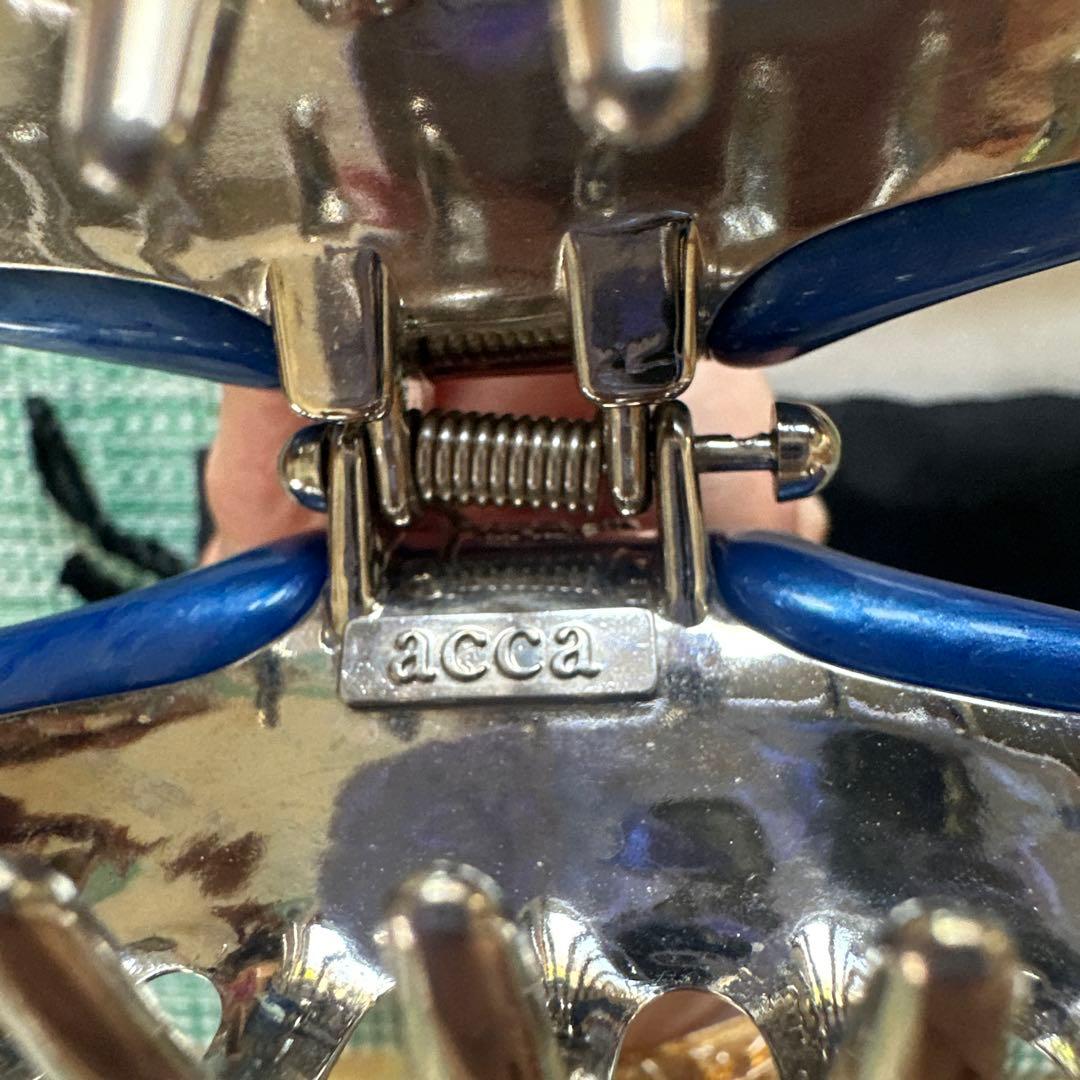 acca 青色 ヘアクリップ 中型