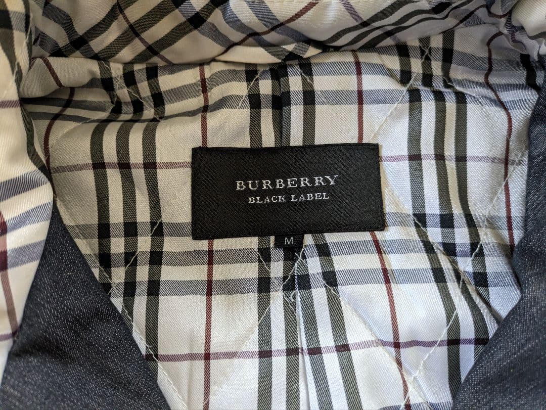 【美品】バーバリーブラックレーベル　ホワイト羊革レザージャケット M