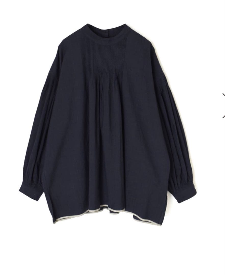 今期新品⭐︎メゾンドソイル⭐︎バルーン袖・スタンドカラープルオーバーシャツ