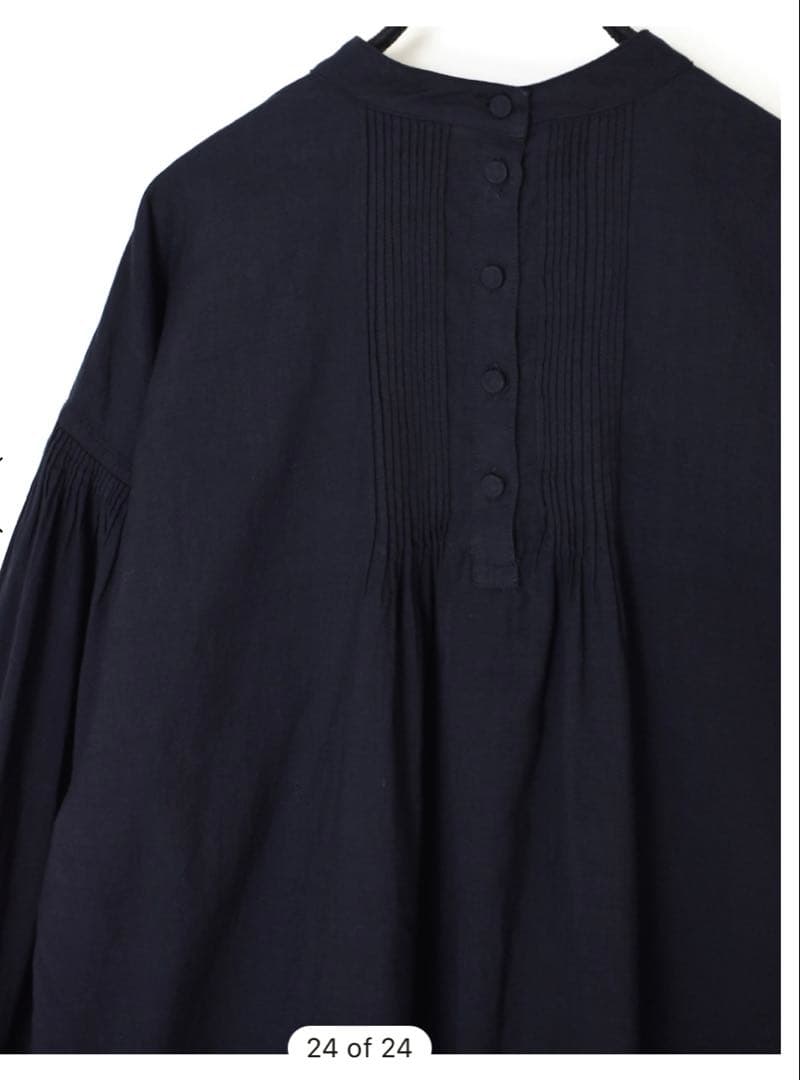 今期新品⭐︎メゾンドソイル⭐︎バルーン袖・スタンドカラープルオーバーシャツ