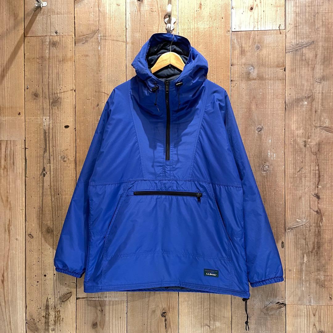 【M】90s USA製 L.L.Bean ナイロン アノラック 中綿 ジャケット