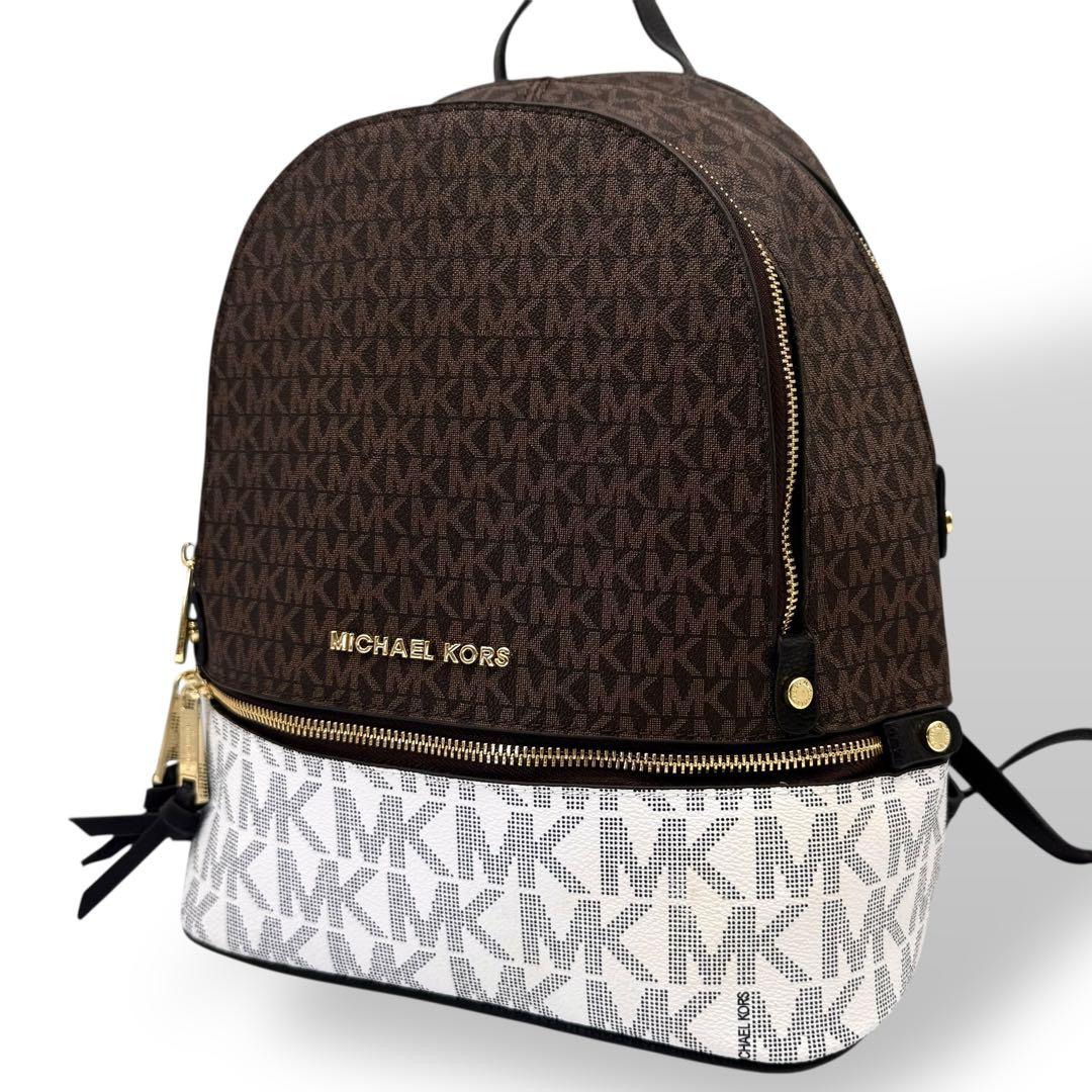 【良品】MICHAEL KORS マイケルコース リュック PVC バイカラー