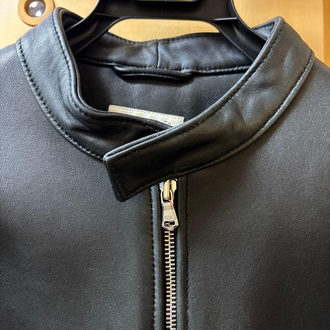 羊革 BEAUTY&YOUTH シングルライダース ブラック XL