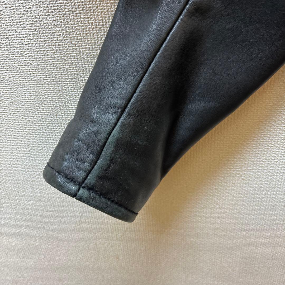 羊革 BEAUTY&YOUTH シングルライダース ブラック XL