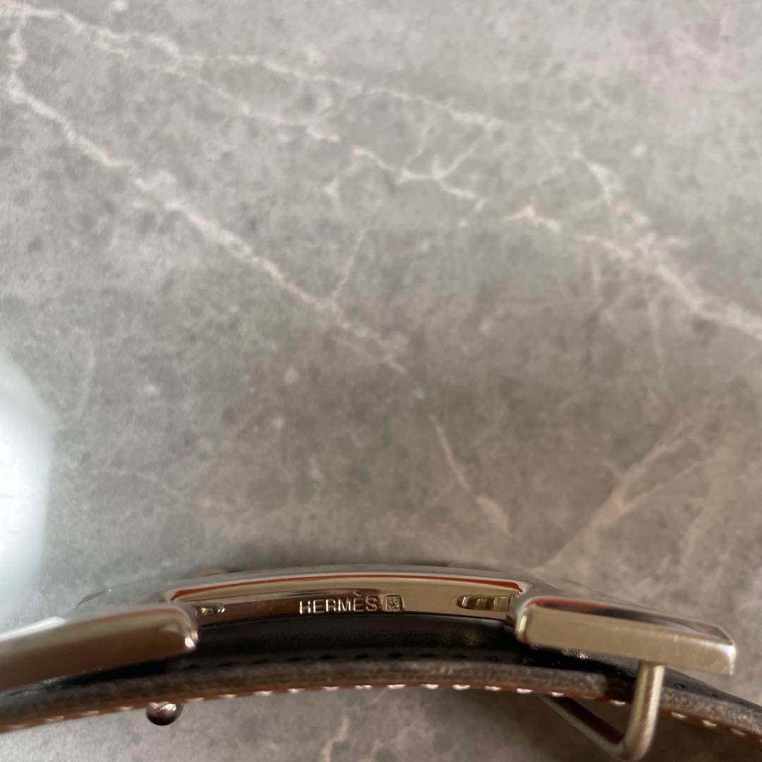 美品エルメスHERMES ベルト85リバーシブル　バックルシルバー