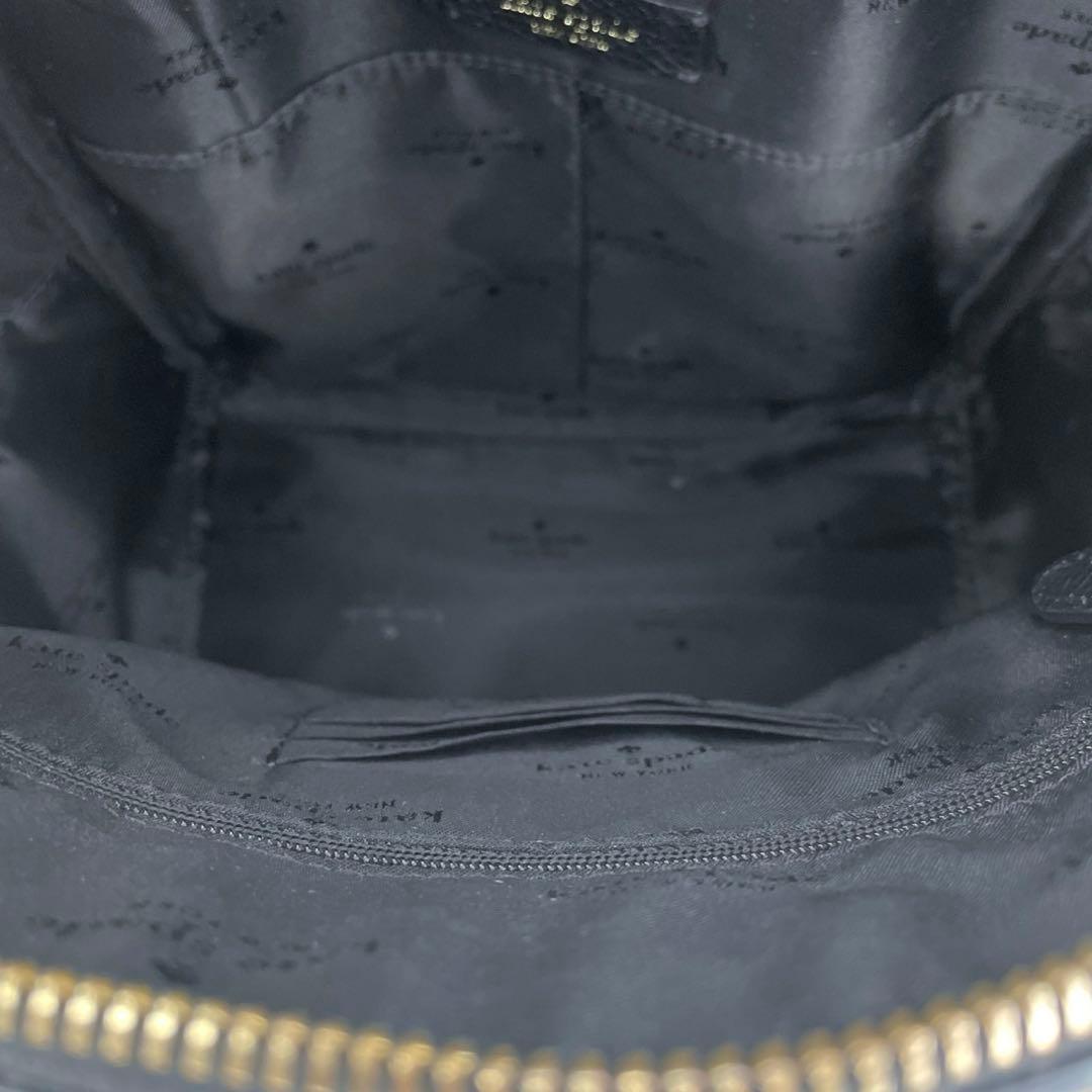 kate spade ケイトスペード レザー リュック ブラック ロゴ金具